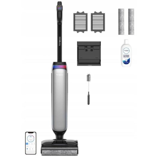 Aspirapolvere senza Fili Tineco Floor One S9 Artist 230W 50 min Autopulizia Nero Argento