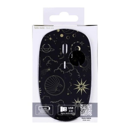 Mouse TnB MWXASTRO RF wireless 1600 DPI multicolore ambidestro
