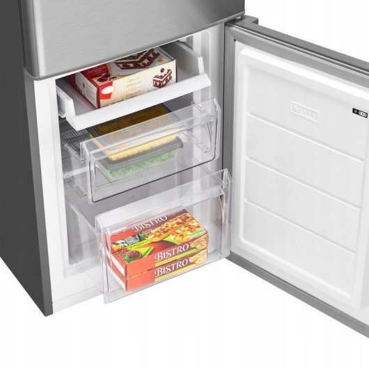 Kühlschrank Zwei Türen Bomann KG7359 Defrost 142,5cm 173L C Edelstahl