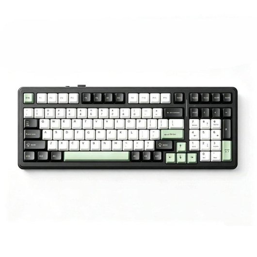 Tastiera Aula F99 Bianca Verde Bluetooth 5.0 Hot Swap RGB 96 % US