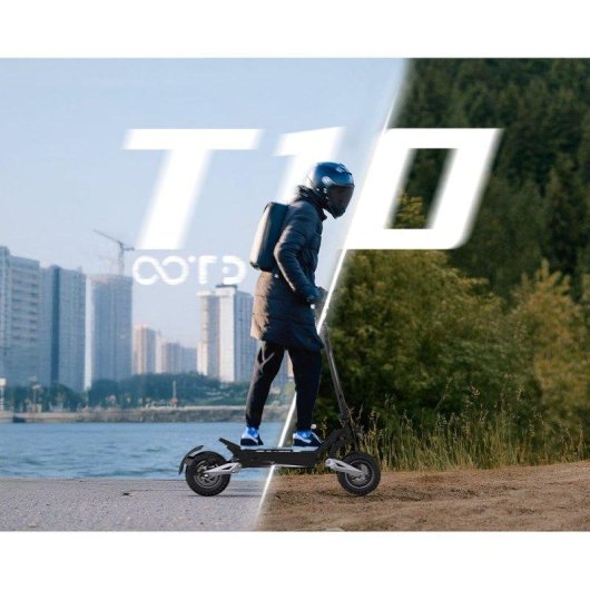 Patinete eléctrico OOTD T10 500W Autonomía 60km Frenos de disco Gris oscuro