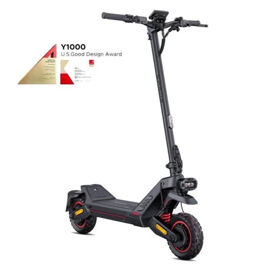 Patinete eléctrico Engwe Y1000 800W Doble batería 100 km Autonomía Negro
