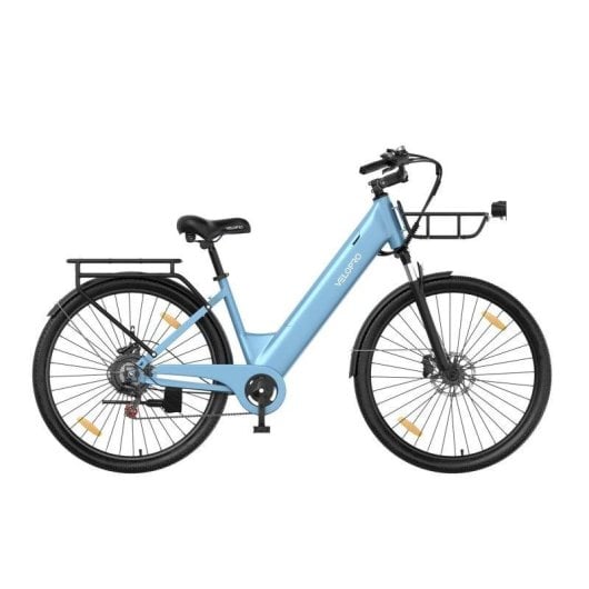 Bicicleta Eléctrica Urbana Velopro C1pro 250W 36V 18Ah Azul Cielo