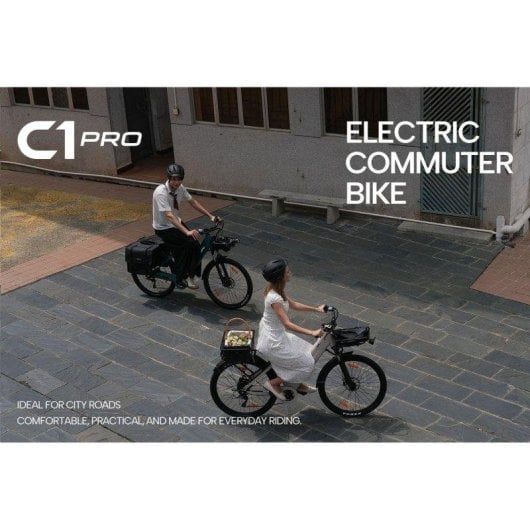 Bicicleta Eléctrica Urbana Velopro C1pro 250W 36V 18Ah Azul Cielo