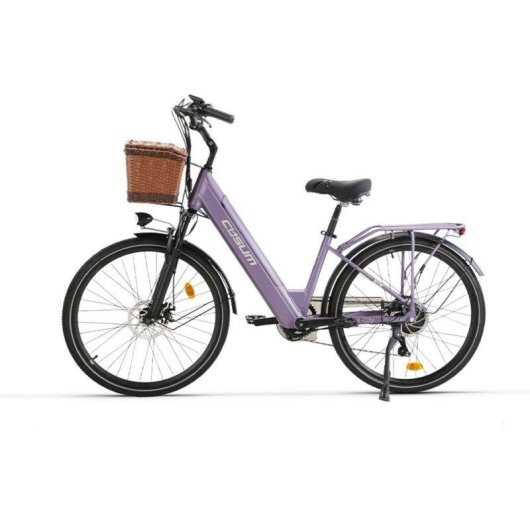 Bicicleta eléctrica Cysum X-city 250W 48V 10.4Ah 26" Morada