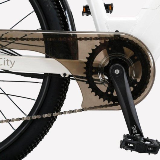 Bicicleta eléctrica Cysum X-city 250W 48V 10.4Ah 26" Morada