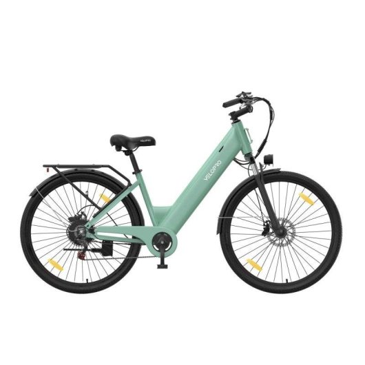 Bicicleta Elétrica Urbana Velopro C1 250W 36V 13Ah 7 Velocidades Shimano Verde