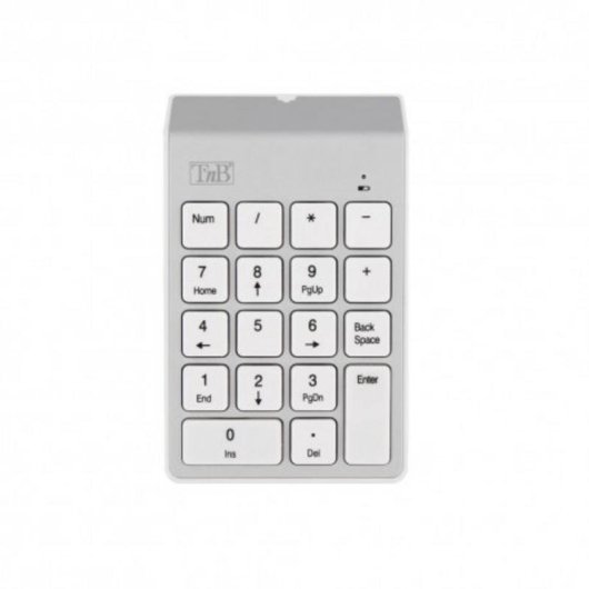 Teclado TnB MPV1W 18 teclas cinzento para PC compacto e ergonómico