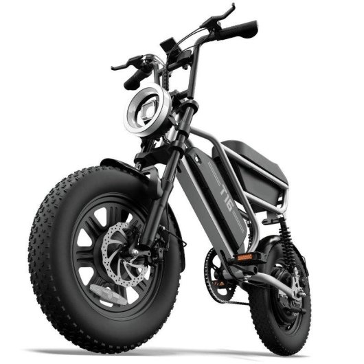 Bicicleta eléctrica Urlife T16 500W 48V 13Ah 16" Frenos de Disco Plata