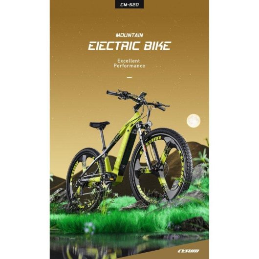E-Bike Cysum Speedy 29" 500W 48V 15Ah Offroad-Reifen Grün