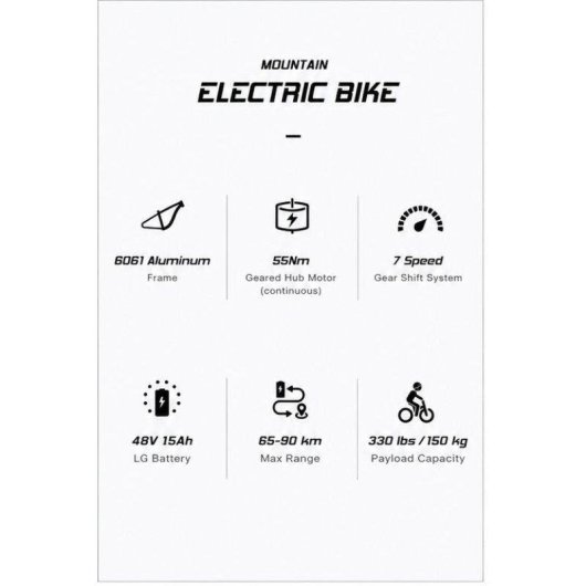 E-Bike Cysum Speedy 29" 500W 48V 15Ah Offroad-Reifen Grün