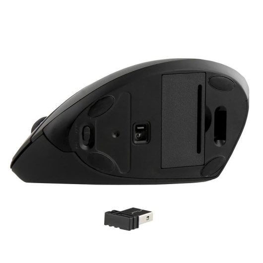 Ratón TnB MWERGOVLEFT inalámbrico vertical 1600 DPI negro 6 botones