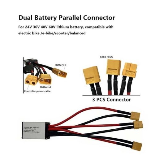 Módulo de Gestión de Doble Batería TOURUP 20V-55V 40A XT60