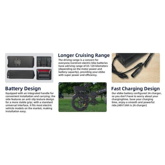 Batería Eléctrica Bicicleta TOURUP 103 48V 50Ah Li-ion Aleación Aluminio