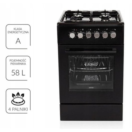 Cocina Gas-Eléctrica MPM MPM-56-KGM-12B 4 Quemadores 58 L