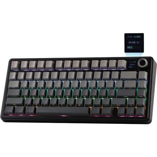 Teclado Aula F75 Max mecánico inalámbrico 75% con pantalla TFT US