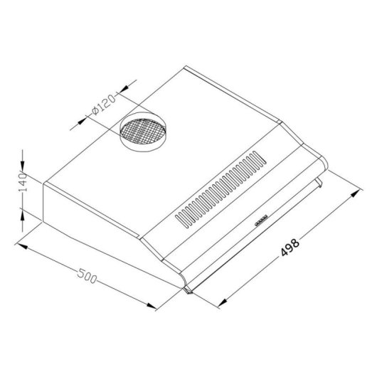 Campana extractora Berdsen BE-10A Pochłaniacz 50 cm con filtro e LED