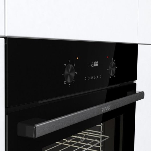 Horno Multifunción Gorenje BO6635E01BG 61L 60cm Limpieza Manual A con Grill Negro