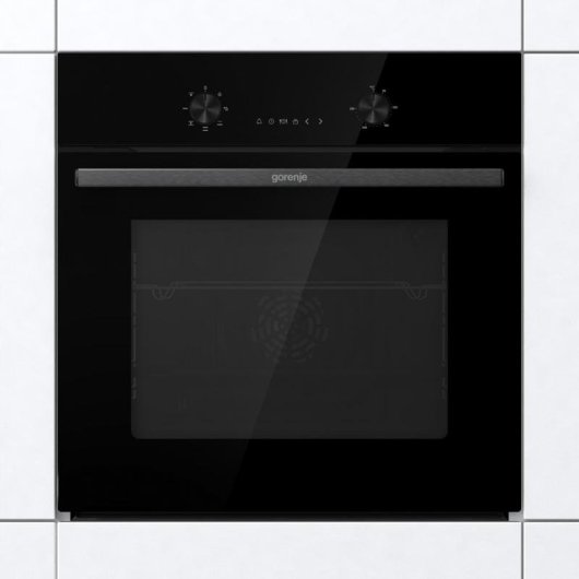 Horno Multifunción Gorenje BO6635E01BG 61L 60cm Limpieza Manual A con Grill Negro