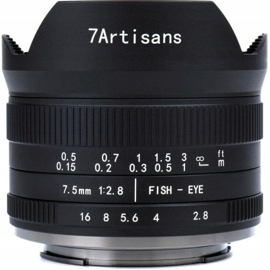 Objetivo 7Artisans 7.5mm F2.8 II 7 hojas Nikon Z Estabilización manual