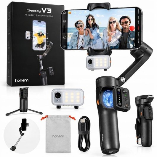 Gimbal Hohem iSteady V3 con Tracker AI Magnético