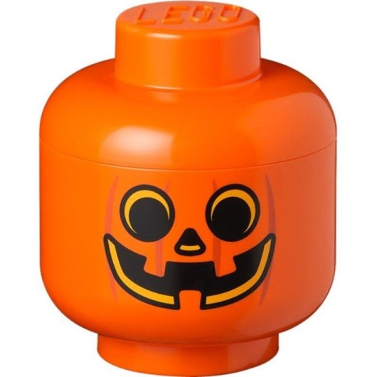 Boite de rangement LEGO Citrouille Empilable 2L Orange Noir Polypropylène