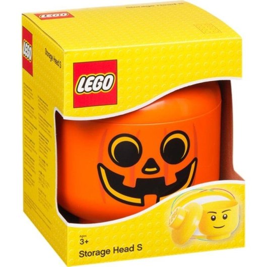 Boite de rangement LEGO Citrouille Empilable 2L Orange Noir Polypropylène