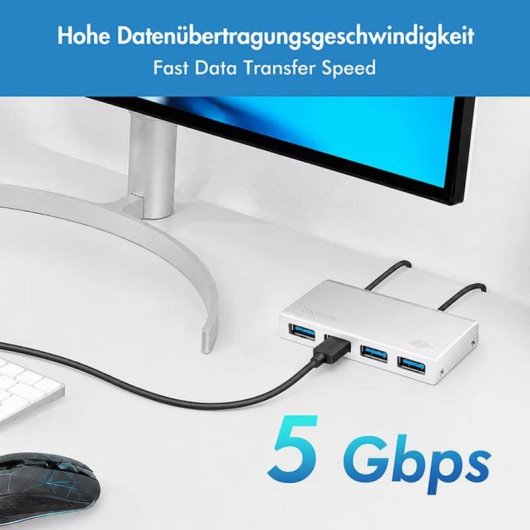 Hub USB 4 porte LogiLink UA0421 alimentazione esterna