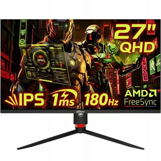 Monitor Dahua Technology DHI-LM27-E331AY 27" QHD 200 Hz IPS HDR10 1 ms Ajustable en altura