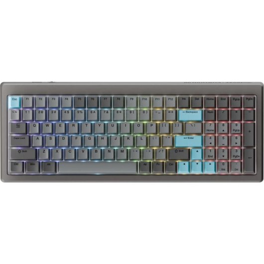 Teclado Ducky Cushion 98 mecánico gaming con Bluetooth 5.0 y RGB USA