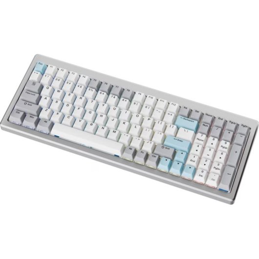 Teclado Ducky Cushion 98 mecánico gaming con conexión Bluetooth 5.0 y RGB USA