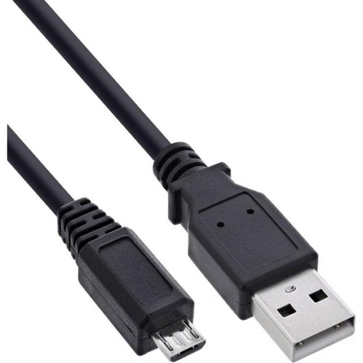 Câble USB InLine Micro USB 2.0 5 m Noir Connecteurs Dorés
