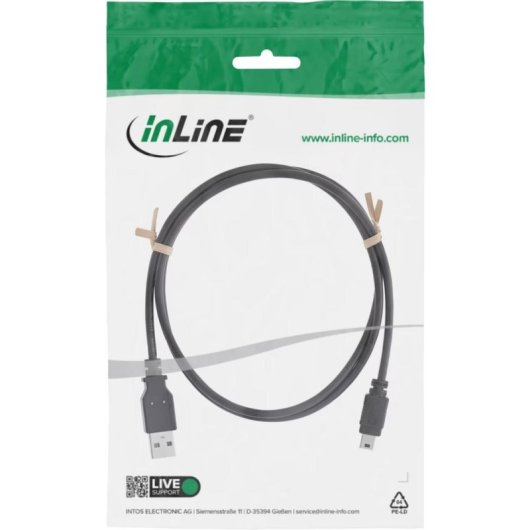Câble USB 2.0 InLine USB-A vers Mini USB 1m Noir