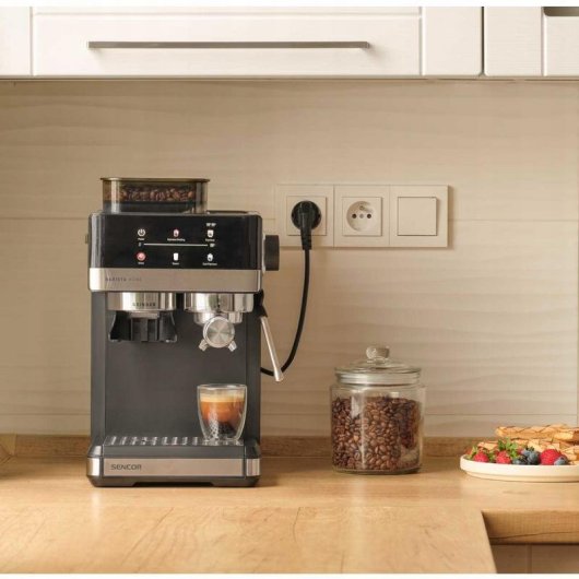 Cafetera Espresso Sencor SES 5000SS 1,8 L 20 bares con molinillo integrado