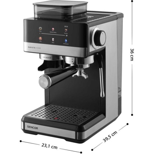 Cafetera Espresso Sencor SES 5000SS 1,8 L 20 bares con molinillo integrado