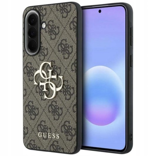 Funda para móvil Guess Hardcase piel ecológica marrón para Galaxy A57 5G