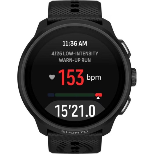 Suunto Run 2 Bluetooth GPS 46mm Noir Silicone Taille Unique