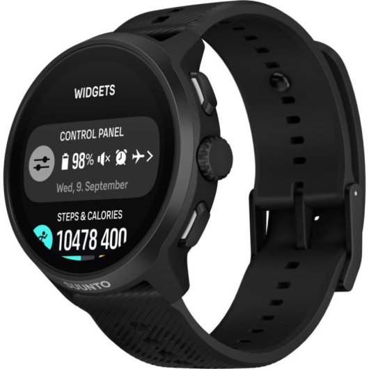 Suunto Run 2 Bluetooth GPS 46mm Noir Silicone Taille Unique