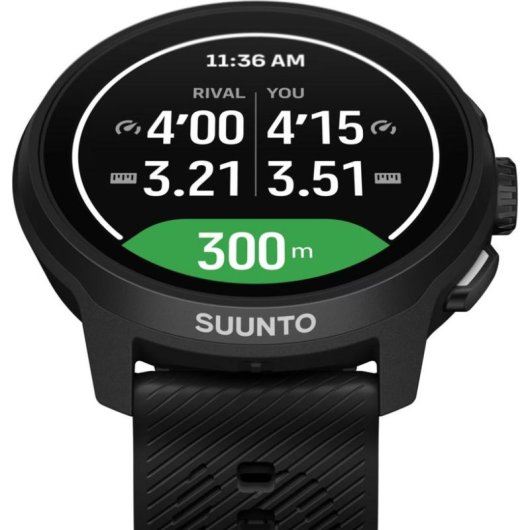 Suunto Run 2 Bluetooth GPS 46mm Noir Silicone Taille Unique