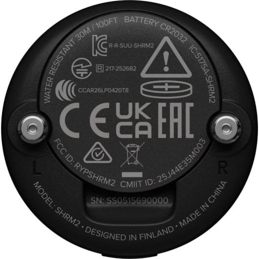 Bracciale attività Suunto HRM2 Bluetooth nero batteria 40 h resistente acqua