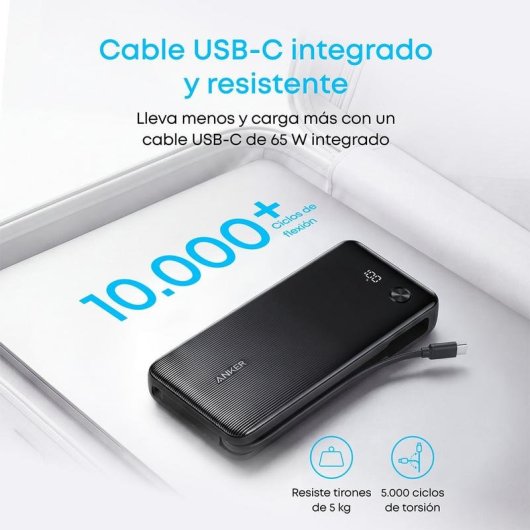 Power Bank Anker 20000 mAh 87 W Apta para avión Negro