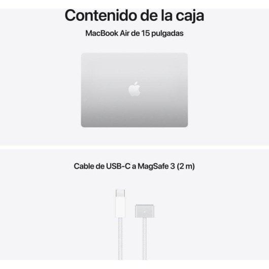 Apple MacBook Air 15,3" Apple M5 32GB 1TB SSD GPU 10 núcleos macOS Plata + Cargador 70W