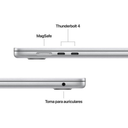 Apple MacBook Air 15,3" Apple M5 24GB 4TB SSD GPU 10 núcleos macOS Plata + Cargador 70W