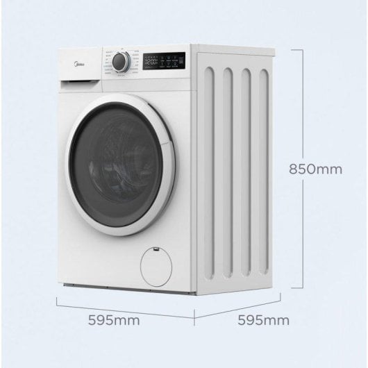 Lavadora Midea MF110W80BA10/W-ES Carga Frontal 8 kg 1400 rpm A Blanca