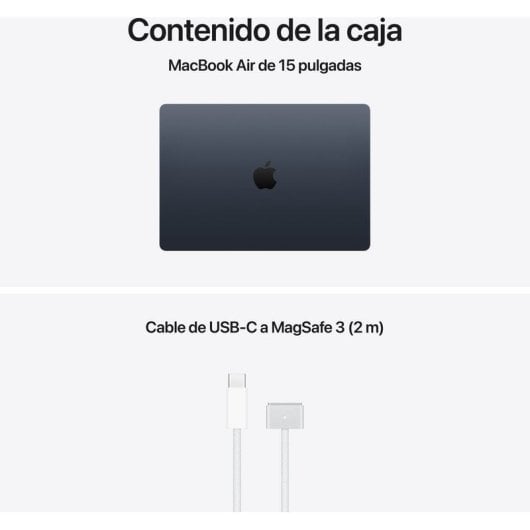 Apple MacBook Air 15,3" Apple M5 32GB 1TB SSD GPU 10 núcleos macOS Medianoche + Cargador 70W