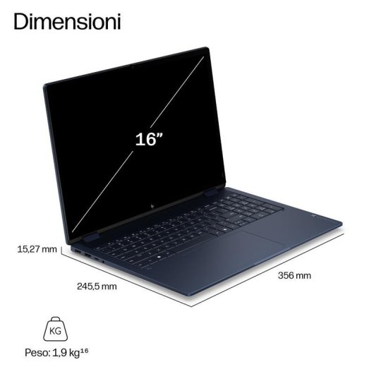 HP OmniBook X Flip Portatile 16" Intel Core Ultra 7 356H 32GB Intel Graphics Windows 11 1TB SSD Schermo OLED touch