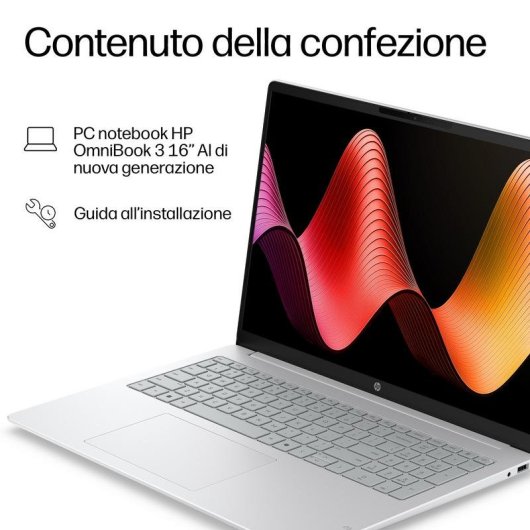 Portatile HP OmniBook 3 16" Intel Core Ultra 7 16GB 512GB SSD Intel Graphics Windows 11