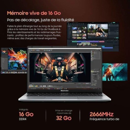Ordinateur portable Blackview AceBook 6 15,6" Intel N150 16Go 512Go SSD UHD Windows 11