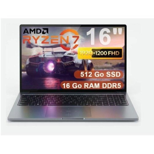 Ordinateur portable Blackview GamiBook 8 16" AMD Ryzen 7 7735HS 16Go 512Go SSD Windows 11 Pro