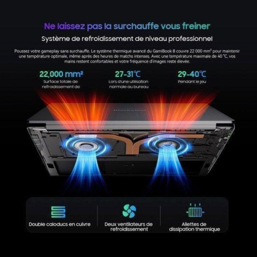 Ordinateur portable Blackview GamiBook 8 16" AMD Ryzen 7 7735HS 16Go 512Go SSD Windows 11 Pro